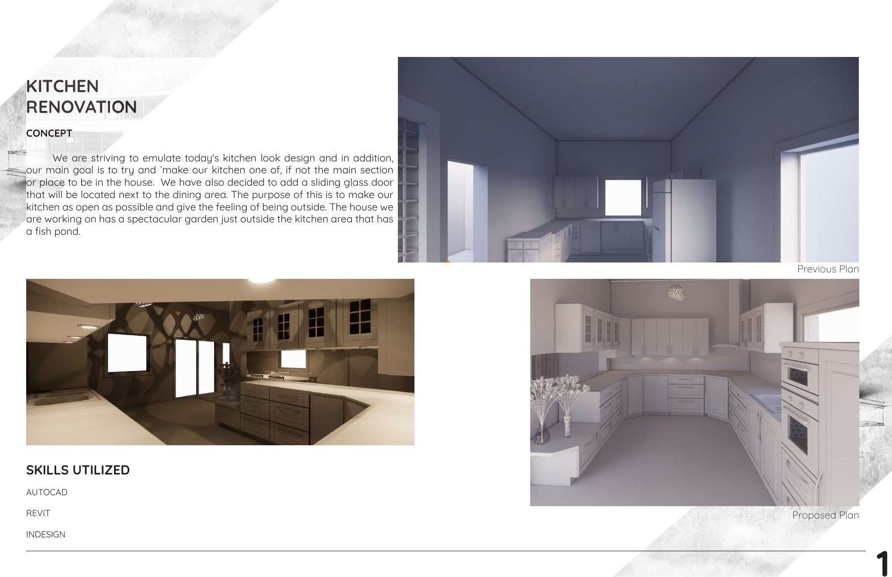 Kitchen renovation: concept and proposed plans
