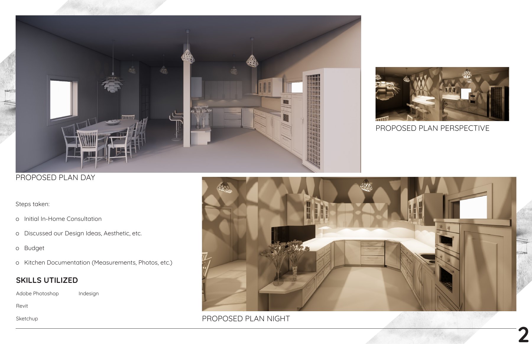 Kitchen renovation: day and night perspectives