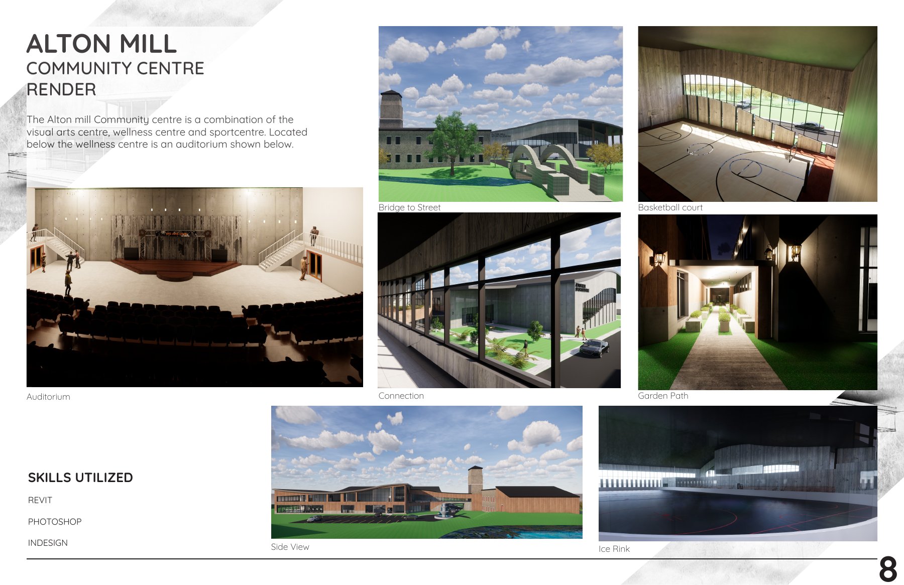 Alton Mill: interior and exterior renderings