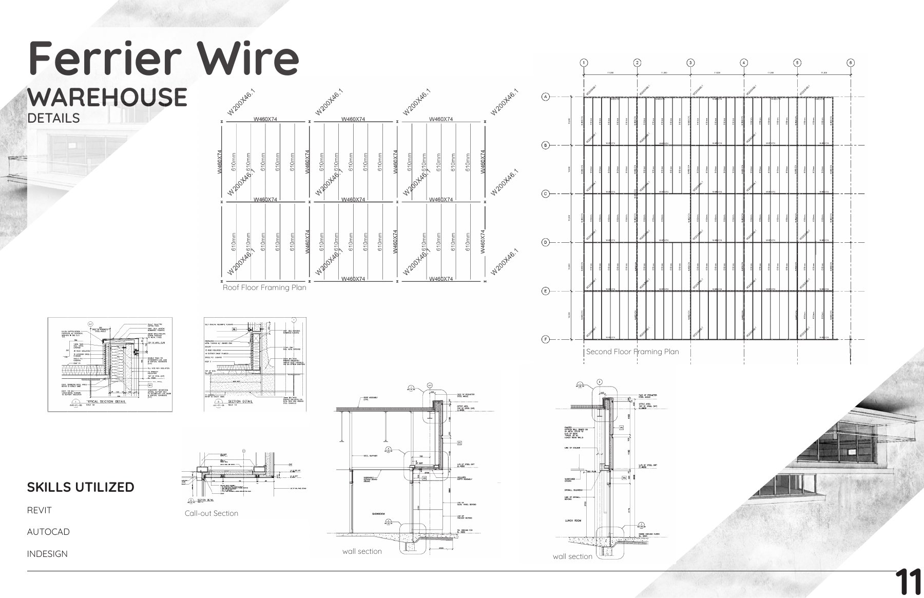 Ferrier Wire: framing plans and wall details
